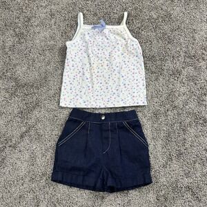 Vintage Garanimals 6X Tank Top & Health-tex Shorts Girls 6 80s 90s Kidcore Retro